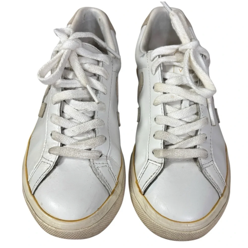Veja Esplar Bi-Color Extra White Sable Low Top Sneakers Size 5